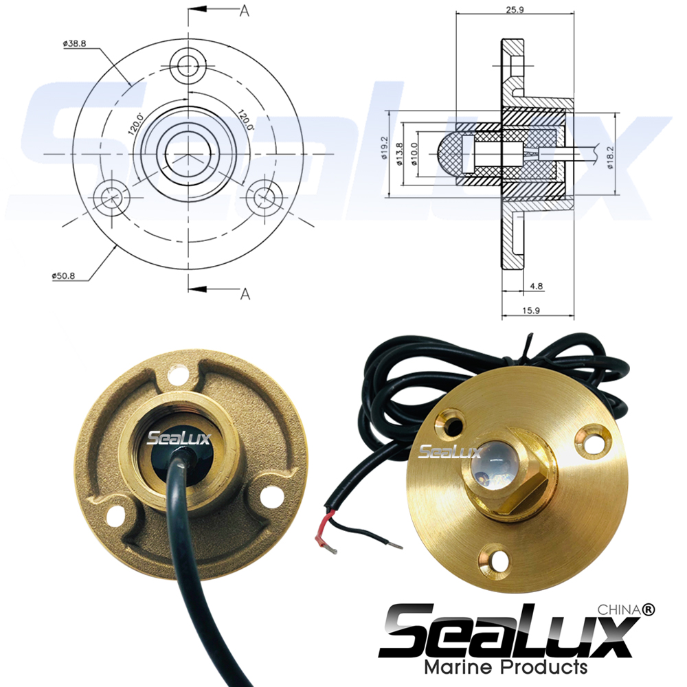 Sealux Brass drain plug LED li - Fishing Boat Navigation Light review and price