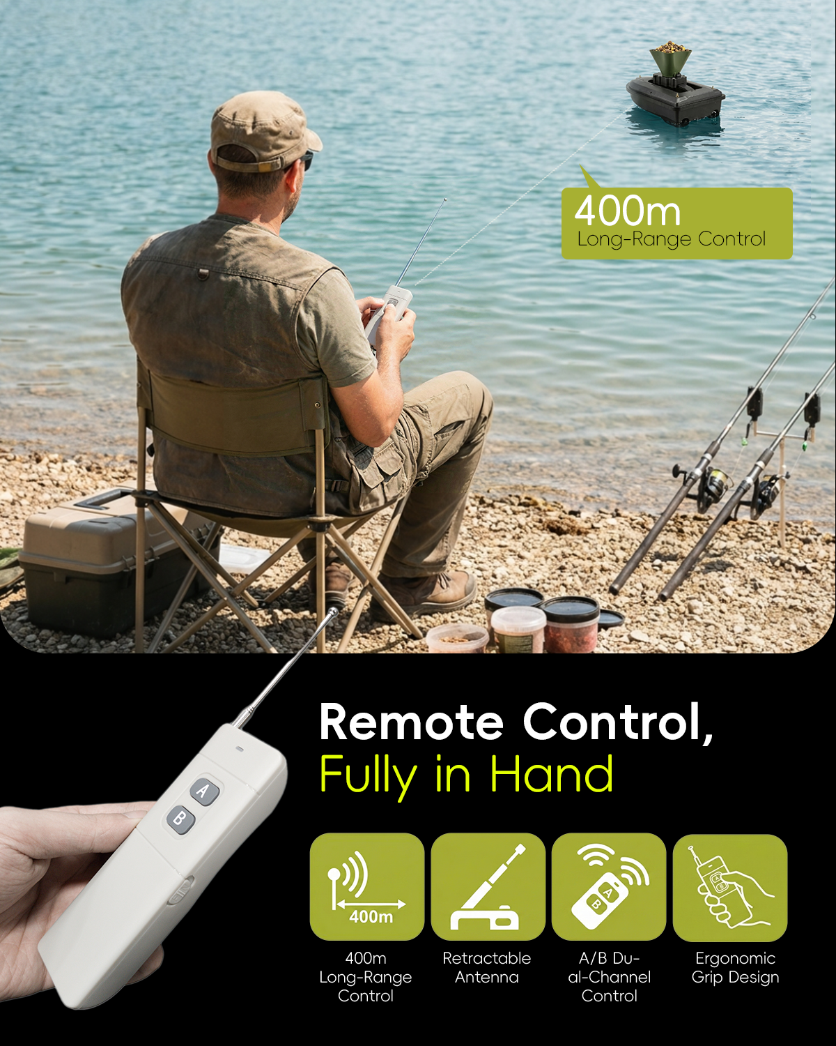 360° Rotating Bait Dispenser & - Fishing Boat Anchor Winch review and price