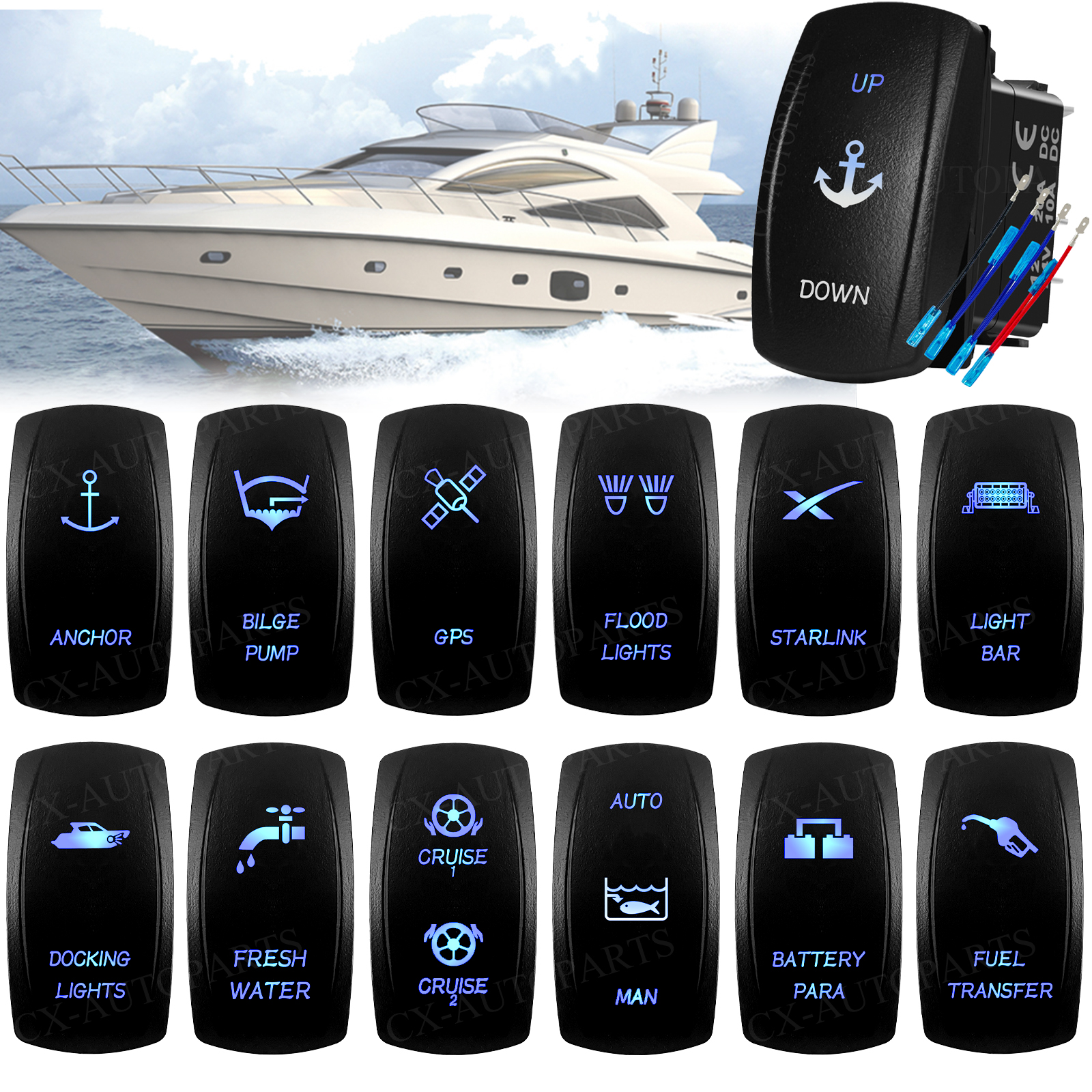 Marine Grade IP66 Rocker Switc - Fishing Boat Anchor review and price
