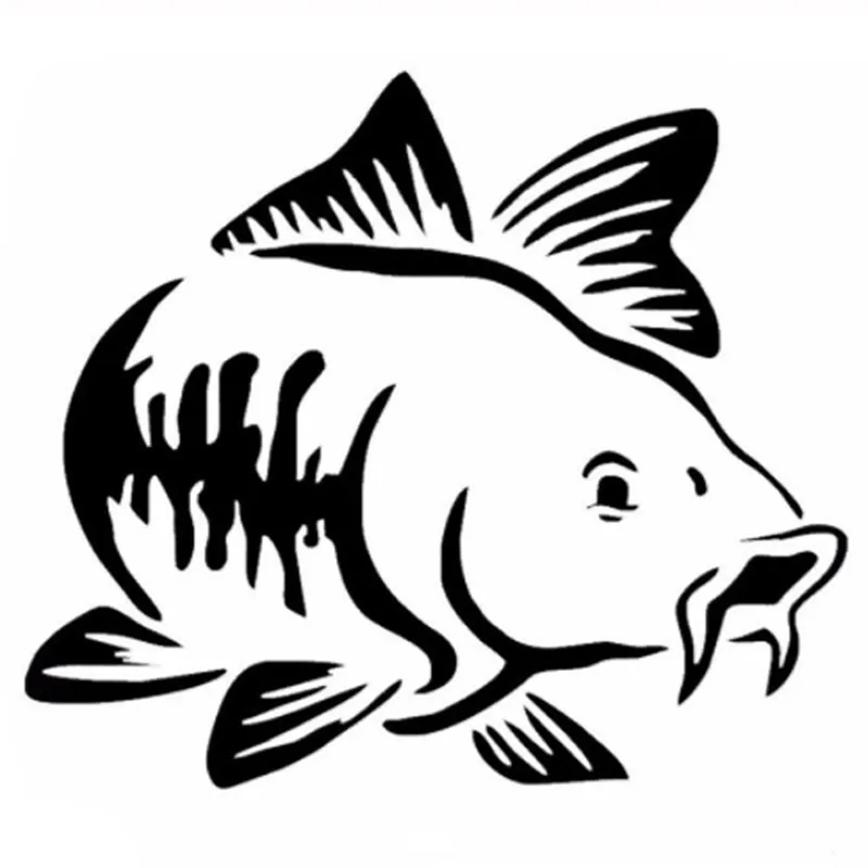 Car Sticker Cartoon Carp Fishi - Fishing Boat Paddle review and price