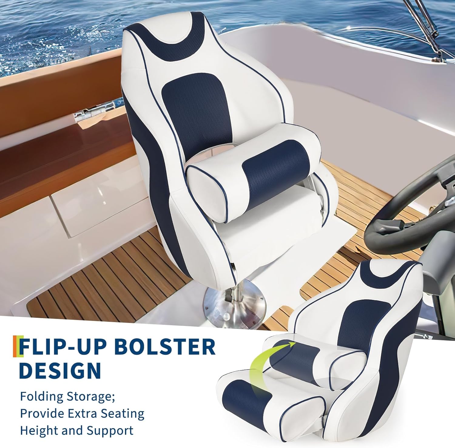 High Back Boat Seat with Flip- - Fishing Boat Aluminum review and price