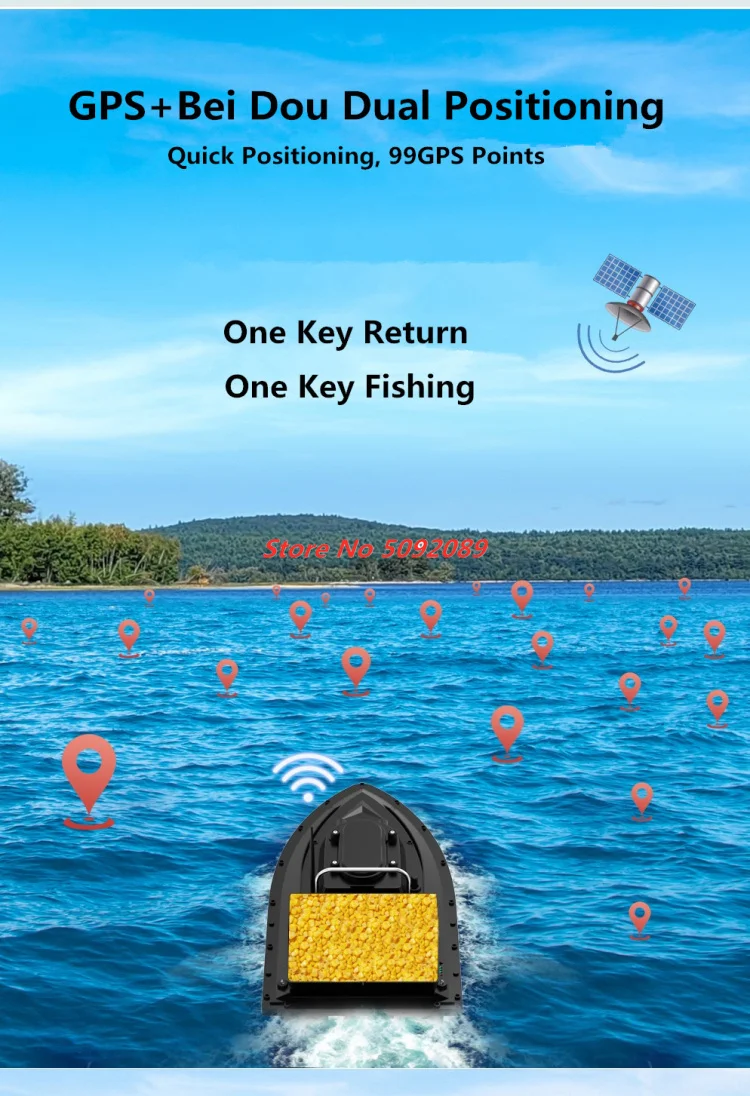 55CM 12V High Power 99 Points  - Fishing Boat Gps review and price