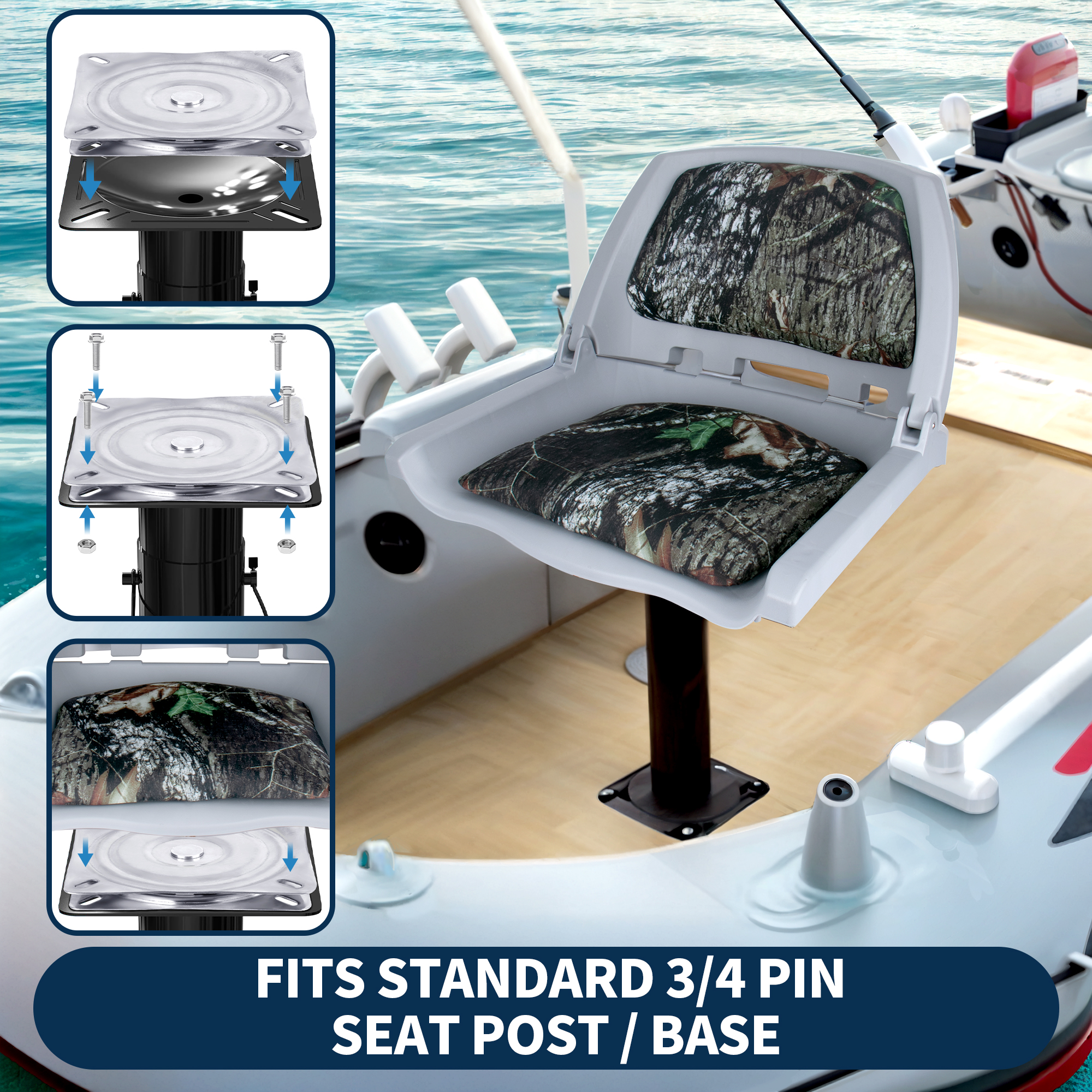 Boat Seat Swivel, 316 Stainles - Fishing Boat Seat review and price