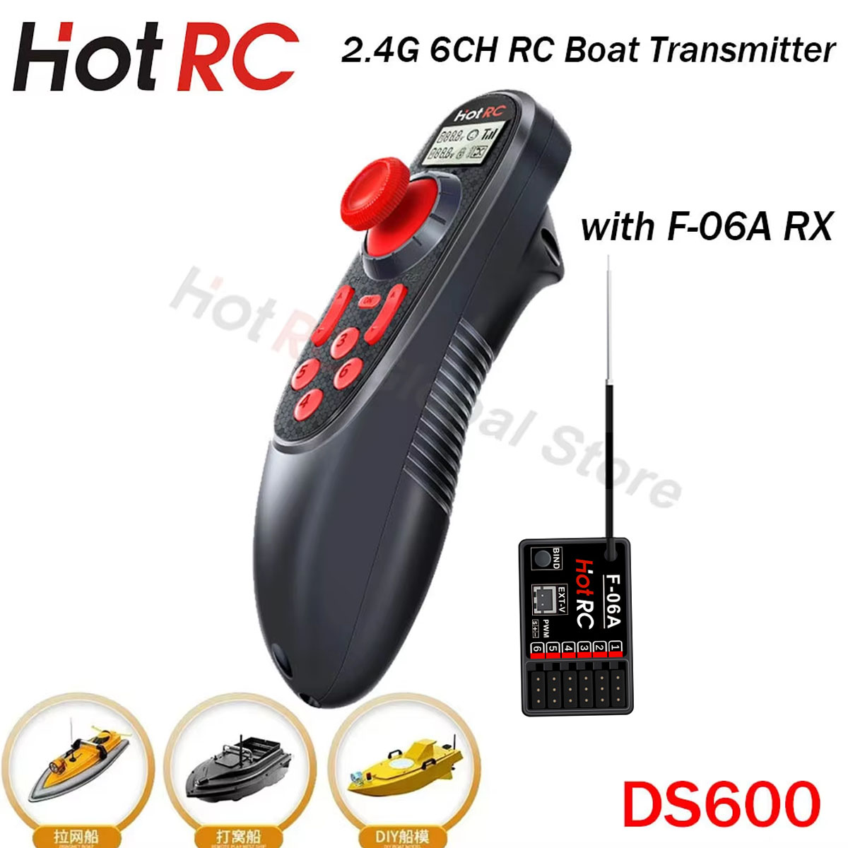 HOTRC DS600 6CH 6 Channel 2.4G - Fishing Boat Trailer review and price