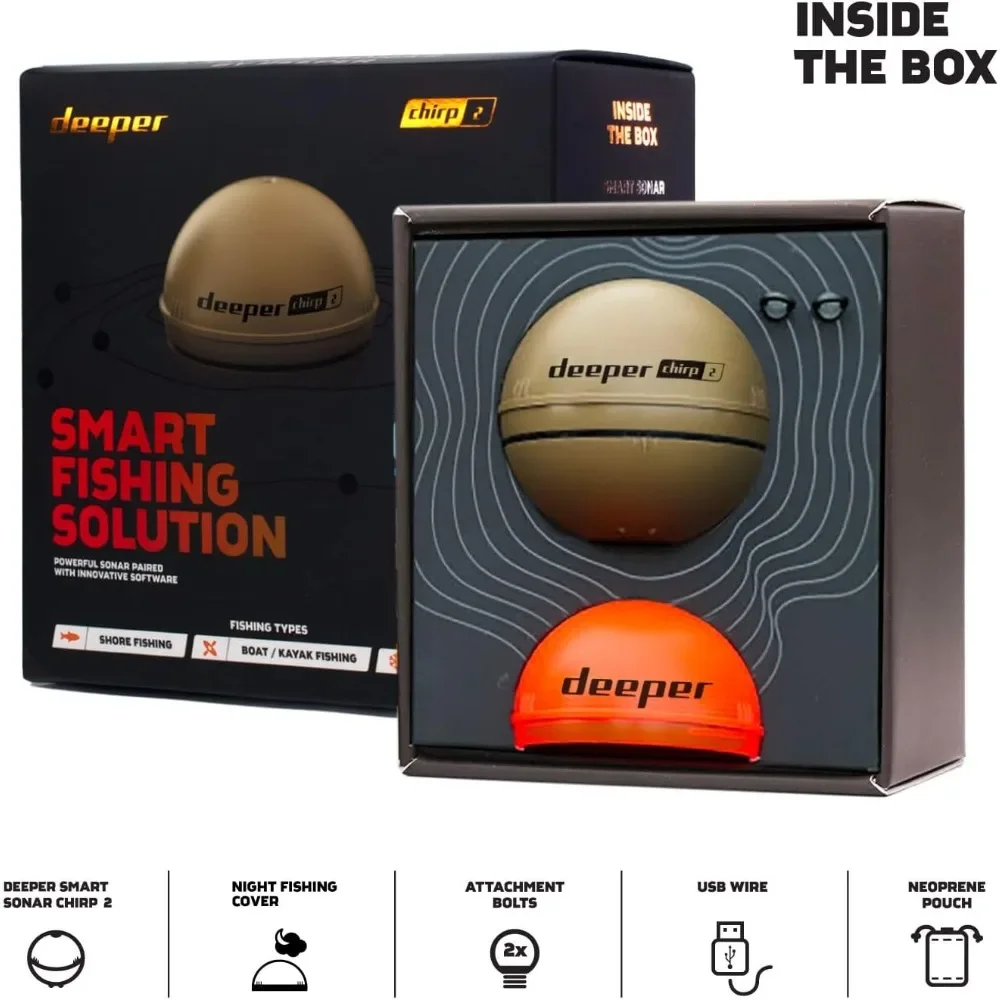 A  Chirp 2 Sonar Fish Finder - - Fishing Boat Depth Finder review and price