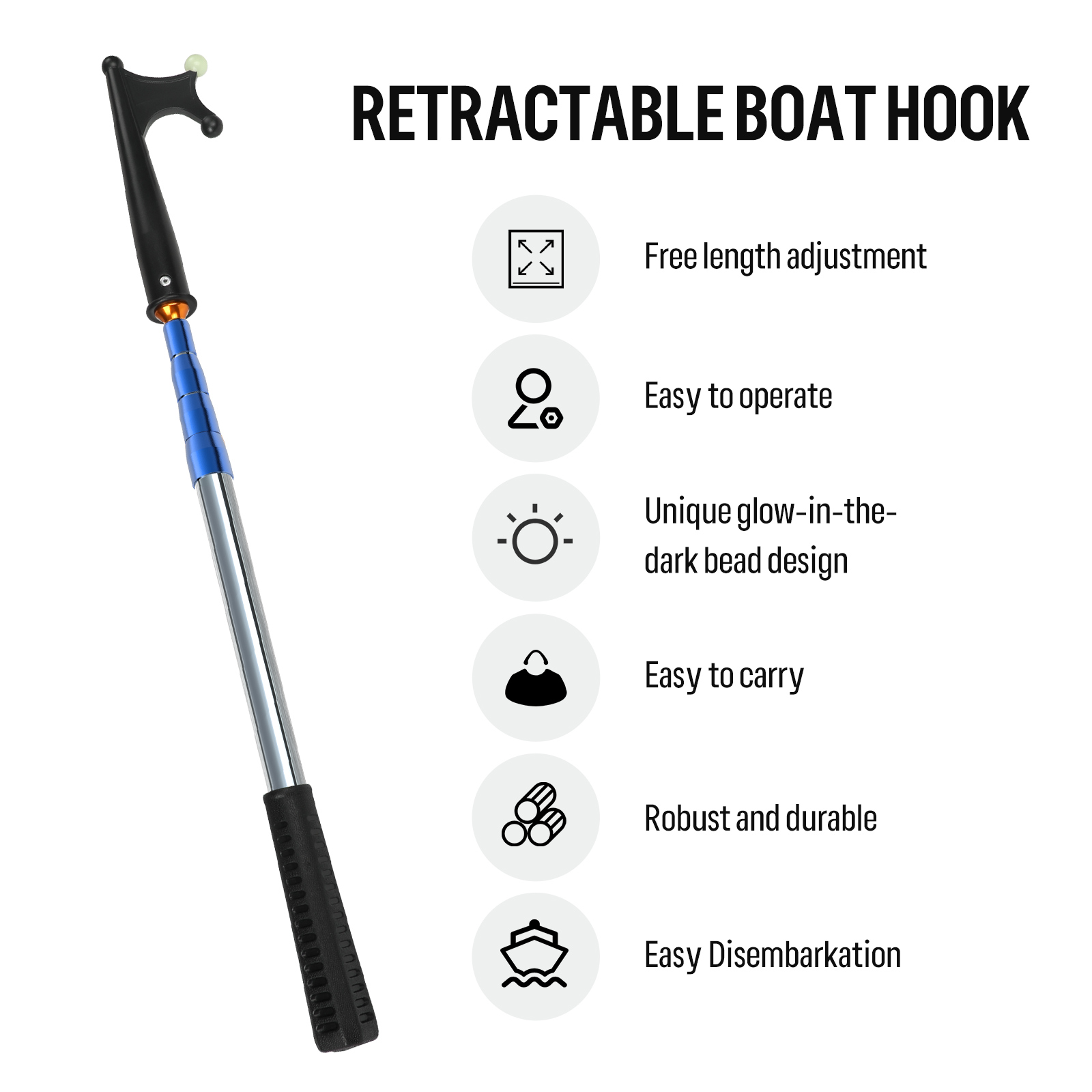 SANLIKE Telescoping Boat Hooks - Fishing Boat Oar review and price