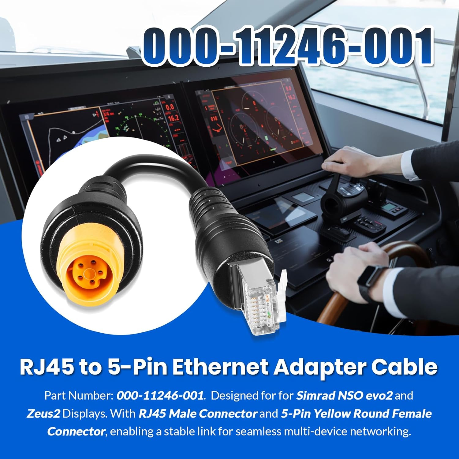 RJ45 to 5-Pin Marine Ethernet  - Fishing Boat Trailer review and price