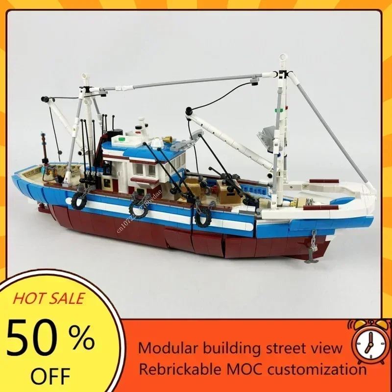Custom 1600PCS Modular MOC-910 - Fishing Boat Trailer review and price