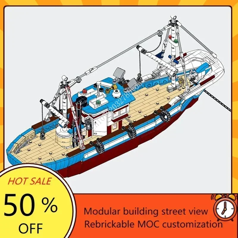 Custom 1600PCS Modular MOC-910 - Fishing Boat Trailer review and price