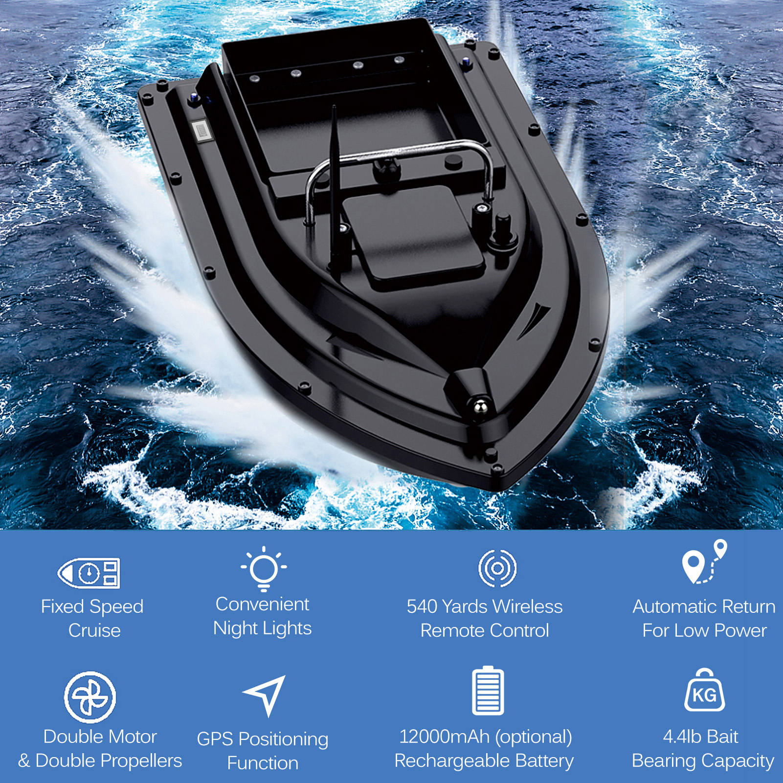 D16E GPS Fishing Bait Boat wit - Fishing Boat Gps review and price